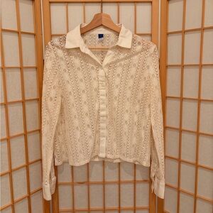 Old Navy Lace Button Up